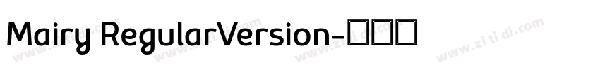 Mairy RegularVersion字体转换